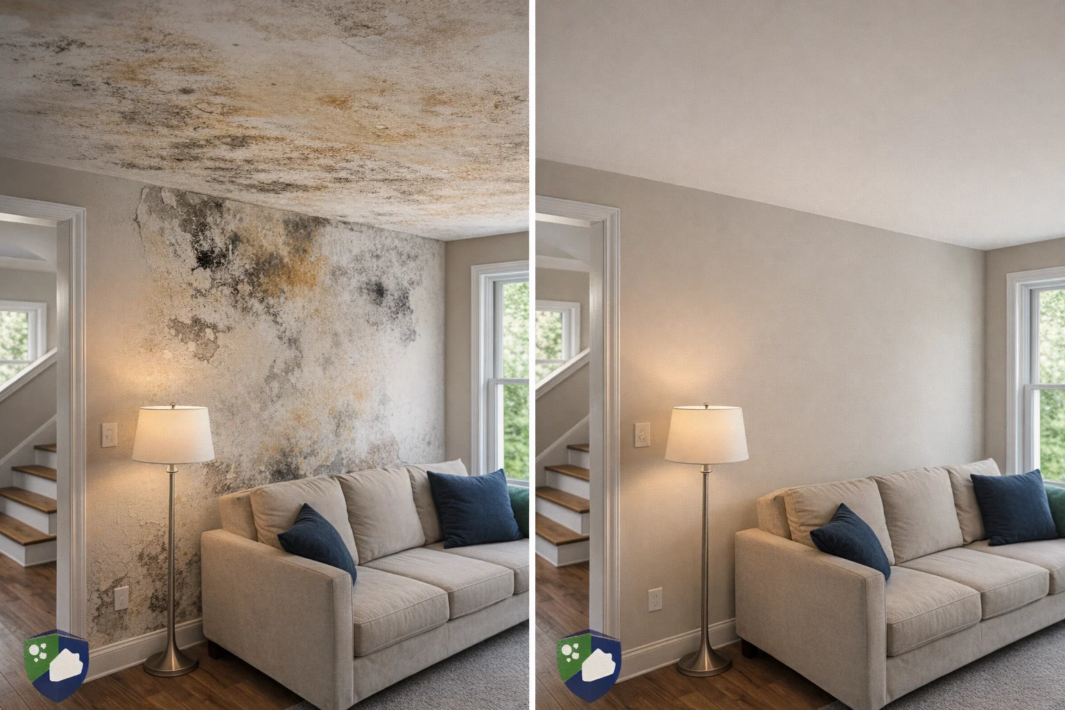 Mold Removal Huntsville - Before and After Remediation